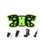 蝴蝶头盔安装适配器带有3向枢轴臂和J钩扣和长螺钉GoPro Hero11黑色 /英雄10黑色 /9黑色 /8黑色 /7/6/5/5 /5 Sessive /4 Sessive /4/3+ /3 /2/1，DJI OSMO动作和其他动作摄像机（荧光绿色）