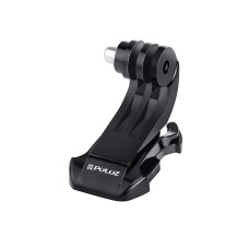 Puluz Black Vertical Surface J-jook Buckle Mount for Puluz Action Sports Cameras Jaws Flex Clamp Mount за GoPro Hero11 Black /Hero10 Черно /9 Черно /8 Черно /7/6/5 /5 сесия /4 сесия /4/3+ /3 /2/1, DJI Osmo Action и други екшън камери (черни)