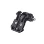 PULUZ Black Vertical Surface J-Hook Buckle Mount for PULUZ Action Sports Cameras Jaws Flex Clamp Mount for GoPro Hero11 Black / HERO10 Black /9 Black /8 Black /7 /6 /5 /5 Session /4 Session /4 /3+ /3 /2 /1, DJI Osmo Action and Other Action Cameras(Black)