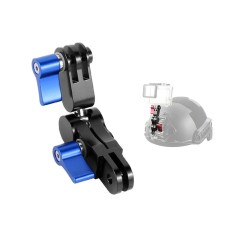 Aluminiumlegering 360 graders roterande monteradapter Justerbar armkontakt för GoPro Hero11 Black /Hero10 Black /9 Black /8 Black /7/6/5/5 Session /4 Session /4/3+ /3/2/1, DJI Osmo Action och andra actionkameror (blå)