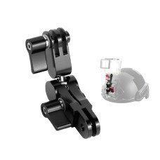 Aluminiumlegering 360 graders roterande monteradapter Justerbar armkontakt för GoPro Hero11 Black /Hero10 Black /9 Black /8 Black /7/6/5/5 Session /4 Session /4/3+ /3/2/1, DJI Osmo Action och andra actionkameror (svart)
