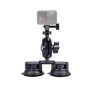 Dual Suction Cup Mount Holder With Tripod Adapter & Screw & Phone Clamp & Anti-Lost Silicone Net för för GoPro Hero11 Black /Hero10 Black /9 Black /8 Black /7/6/5 /5 Session /4 Session /4/3+ /3/2/1, DJI OSMO -action och andra actionkameror, smartphones (s