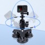 Dual Suction Cup Mount Holder with Tripod Adapter & Screw & Phone Clamp & Anti-lost Silicone Net for for GoPro Hero11 Black / HERO10 Black /9 Black /8 Black /7 /6 /5 /5 Session /4 Session /4 /3+ /3 /2 /1, DJI Osmo Action and Other Action Cameras, Smartpho