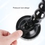 Montaje de abrazadera flexible de taza de succión extendida con abrazadera de teléfono de 1/4 de pulgada (negro)