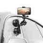 Triangel Sug Cup Mount Holder With Tripod Adapter & Steel Tether & Safety Buckle (Black)
