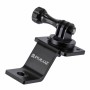 PULUZ Aluminum Alloy Motorcycle Fixed Holder Mount with Tripod Adapter & Screw for GoPro Hero11 Black / HERO10 Black /9 Black /8 Black /7 /6 /5 /5 Session /4 Session /4 /3+ /3 /2 /1, DJI Osmo Action and Other Action Cameras(Black)