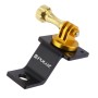 PULUZ Aluminum Alloy Motorcycle Fixed Holder Mount with Tripod Adapter & Screw for GoPro Hero11 Black / HERO10 Black /9 Black /8 Black /7 /6 /5 /5 Session /4 Session /4 /3+ /3 /2 /1, DJI Osmo Action and Other Action Cameras(Gold)