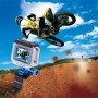 Puluz en aluminium Motorcycle en alliage Mot de support fixe avec adaptateur de trépie Osmo Action et autres caméras d'action (bleu)