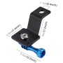 PULUZ Aluminum Alloy Motorcycle Fixed Holder Mount with Tripod Adapter & Screw for GoPro Hero11 Black / HERO10 Black /9 Black /8 Black /7 /6 /5 /5 Session /4 Session /4 /3+ /3 /2 /1, DJI Osmo Action and Other Action Cameras(Blue)