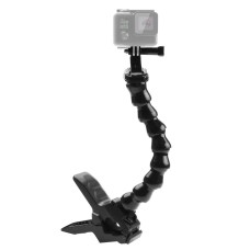 Puluz Action Sports Cameras Jaws Flex Clamp Mount за GoPro Hero11 Black /Hero10 Black /9 Black /8 Black /7/6/5/5 Session /4 Session /4/3+ /3/2/1, DJI Osmo Action и други Действителни камери