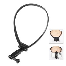 PULUZ Lazy Adjustable Neck Bracket for GoPro Action Camera Smartphones (Black)