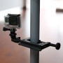 Desktop Fixed Clamp Holder Mount with Tripod Adapter for GoPro Hero11 Black / HERO10 Black /9 Black /8 Black /7 /6 /5 /5 Session /4 Session /4 /3+ /3 /2 /1, DJI Osmo Action and Other Action Cameras, Clamp Size: 1 - 6 cm