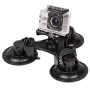 XM70-B Triangle Direction Suction Cup Mount with Hexagonal Screwdriver for GoPro Hero11 Black / HERO10 Black /9 Black /8 Black /7 /6 /5 /5 Session /4 Session /4 /3+ /3 /2 /1, DJI Osmo Action and Other Action Cameras(Black)