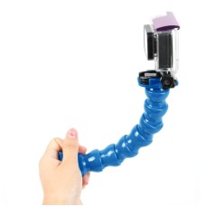 TMC HR127 7 Joint 360 Degrees Rotation Adjustable Neck for GoPro Hero11 Black / HERO10 Black /9 Black /8 Black /7 /6 /5 /5 Session /4 Session /4 /3+ /3 /2 /1, DJI Osmo Action and Other Action Cameras Flex Clamp Mount(Blue)