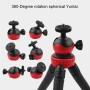 Mini Octopus Flexible Tripod Holder with Phone Clamp for iPhone, Galaxy, Huawei, GoPro Hero11 Black  / HERO10 Black / HERO9 Black / HERO8 Black /7 /6 /5 /5 Session /4 Session /4 /3+ /3 /2 /1, Xiaoyi and Other Action Cameras
