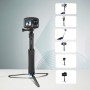 Ruigpro einteiliger Handheld Stativ Selfie-Stick Teleskop-Monopod-Monopod-Mount für DJI Osmo Action, GoPro Hero10 Black /9 Black /Hero8 Black /6/5/5 Session /4 Session /4/3+ /3/2/1, Xiaoyi und andere Actionkameras (schwarz)
