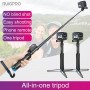 RUIGPRO מקשה אחת כף יד חצובה חצובה Selfie Stick Monopod Monopod Mount for DJI Osmo Pact ומצלמות פעולה אחרות (שחור)