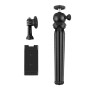 Пуллез мини -осьминог из осьминога с гибким штативом с шаровой головкой и зажимом телефона + адаптер для крепления штатива и длинный винт для камер SLR, GoPro, мобильный телефон, размер: 25CMX4.5см