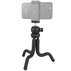 Puluz Mini Octopus Elastyczny uchwyt na statyw z głowicą kulową do kamer lustrzkowych, GoPro, telefonu komórkowego, rozmiar: 25 cmx4,5 cm
