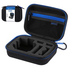 Puluz водоустойчив калъф за носене и пътуване за GoPro, DJI Osmo Action и други аксесоари за спортни камери, малък размер: 16cm x 12 cm x 7cm (черно)