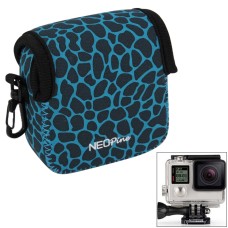 Neopine GN-5 leopárd textúra vízálló ház neoprén belső védő táska kamera tasak a GoPro Hero5 /4/3+ /3/2/1 (kék)