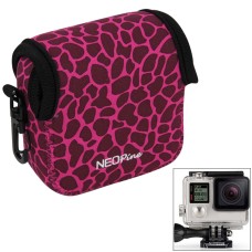 Неопиновая GN-5-леопардовая текстура Водонепроницаемое корпус неопрена внутренней защитной сумки мешок для камеры для GoPro Hero5 /4/3+ /3/2/1 (пурпурный)