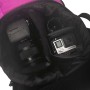 Hordozható csomag vállak hátizsák kültéri hátizsák a GoPro Hero11 Black /Hero10 fekete /hero9 fekete /hős fekete /hero7 /6/5 /5 munkamenet /4 /4 /3+ /3/2/1, Insta360 One R, DJI OSMO Action és más akció kamera (lila)