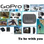 GoPro Hero11Black /Hero10 Black /Hero9 /Hero8 Black /Hero7 /6/5 Session /4 Session /4/3+ /3/2/1 /3/2/1 /1、DJI OSMOアクションおよびその他のアクションカメラアクセサリーの衝撃防水性ポータブルトラベルケース、サイズ：32cm x 22cm x 7cm