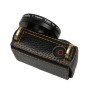 För GoPro Hero4 Litchi Texture äkta läderskyddsfodral med Sling (svart)