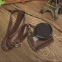 Для GoPro Hero4 Litchi Texture Подлинный кожаный защитный чехол с стропами (черный)