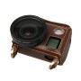 Pour GoPro Hero4 Litchi Texture Étui de protection en cuir authentique avec Sling (marron)