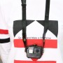 Pro GoPro Hero7 Black /6/5 PU kožená pouzdro s krkem popruh a knoflíky (černá)