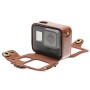 For GoPro HERO7 Black /6 /5  PU Leather Housing Case with Neck Strap & Buttons(Coffee)