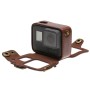 För GoPro Hero7 Black /6/5 Pu Leather Housing Case med nackrem & knappar (brun)