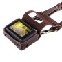 Puluz pro GoPro Hero7 Black /6/5 Litchi Texture pravá kožená pouzdro s nastaveným klíčovým otvorem a popruhem na krk a 52mm UV objektiv (hnědá)