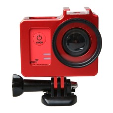 Univerzális alumínium ötvözet védő tok 40,5 mm -es lencse átmérőjű és lencse védősapkával az SJCAM SJ5000 & SJ5000X & SJ5000 WiFi Sport Action Camera -hoz (piros)