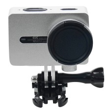 Für Xiaomi Xiaoyi Yi II Sport Action Camera Aluminiumlegierung Häuserschutzgehäuse mit Objektivschutzkappe (Silber)