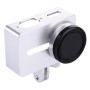 Pro Xiaomi Xiaoyi Yi II Sport Action Camera Camera Aluminium Alloy Houses Ochranný pouzdro s ochranným uzávěrem čočky (stříbro)