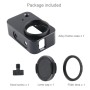 Cabeza de protección de aleación de aluminio de la carcasa con lente de filtro de 37 mm y tapa y tornillo para la cámara pequeña Xiaomi Mijia (negro)