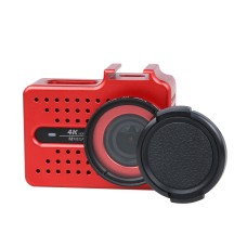 CNC Aluminiumlegierung Häuserschutzschutz mit UV -Filter & Linsen -Schutzkappe für Xiaomi Xiaoyi Yi II 4K Sport Action Camera (rot)