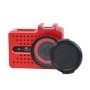 Захисний корпус алюмінієвого сплаву з ЧПУ із захисним ковпачком ультрафіолетового фільтра та об'єктива для Xiaomi xiaoyi Yi II 4K Sport Camera (червоний)