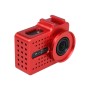Case di protezione per alloggi in lega di alluminio CNC con filtro UV e tappo protettivo per le lenti per Xiaomi Xiaoyi Yi II 4K Sport Action Camera (Red)