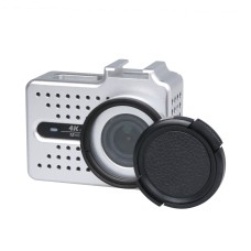 CNC alumínium ötvözet házvédő tok UV szűrővel és lencse védő sapkával a Xiaomi Xiaoyi Yi II 4K Sport Action Camera -hoz (ezüst)