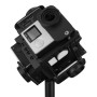 PULUZ 6 in 1 CNC Aluminum Alloy Housing Shell Protective Cage with Screw for GoPro HERO4 /3+(Black)