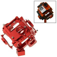 PULUZ 6 in 1 CNC Aluminum Alloy Housing Shell Protective Cage with Screw for GoPro HERO4 /3+(Red)