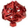 Puluz 6 in 1 cnc alumínium ötvözet házhéj védő ketrec csavarral GoPro Hero4 /3+(piros)