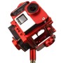 Puluz 6 w 1 CNC aluminium stopowa obudowa Ochronna klatka ochronna ze śrubą dla GoPro Hero4 /3+(czerwony)