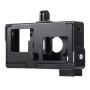 Puluz 2合1壳外壳CNC铝合金保护笼，带镜头框架，用于GoPro Hero4 /3+（黑色）