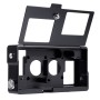 Puluz 2合1壳外壳CNC铝合金保护笼，带镜头框架，用于GoPro Hero4 /3+（黑色）