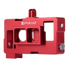 PULUZ 2 in 1 guscio di alloggio in lega di protezione in lega di alluminio CNC con telaio lente per GoPro Hero4 /3+(rosso)